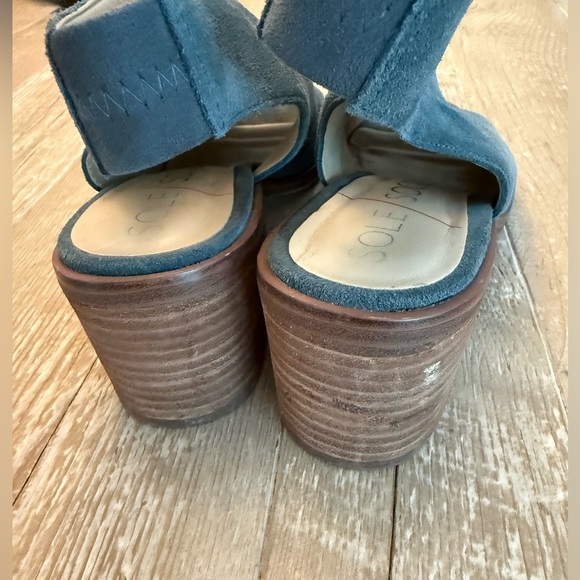 Sole Society Terryn Blue Suede Sandals Size 8.5 - Picture 6 of 8